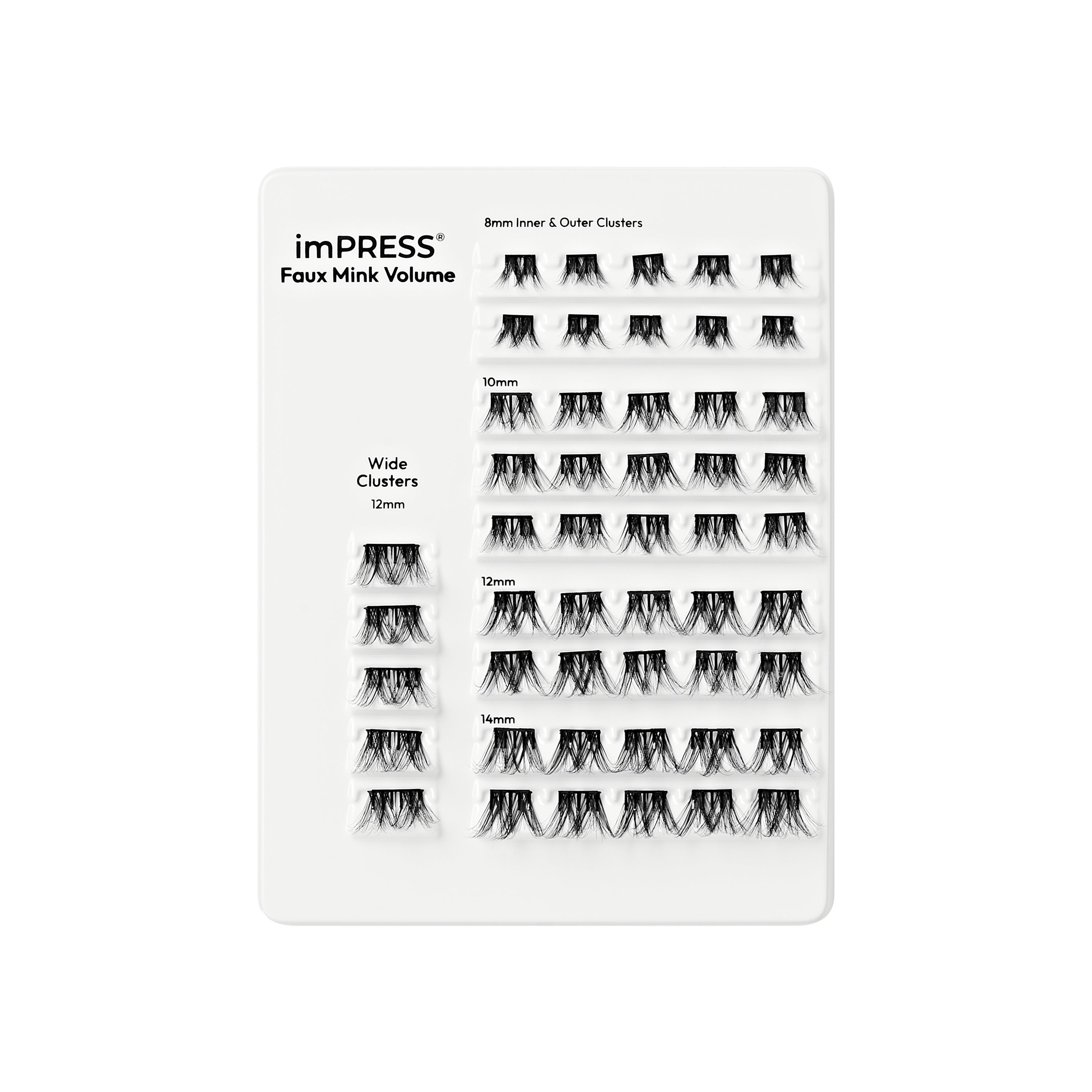 KISS imPRESS selbstklebende Wimpern Multipack, Faux Mink Volume, 50 selbstklebende Wimpern