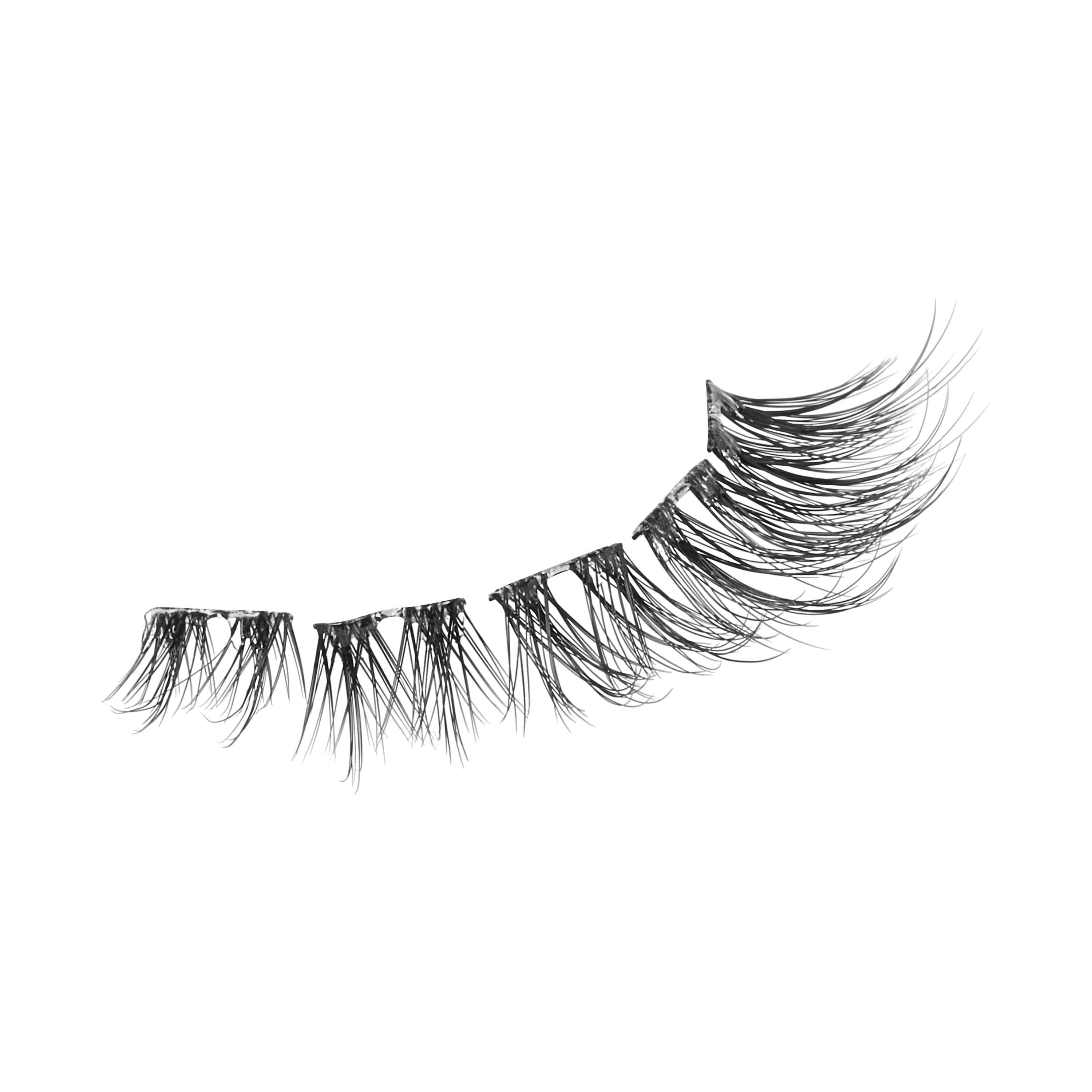 KISS imPRESS Kit mit selbstklebenden Wimpern, Demi Wispy, 48 selbstklebende Wimpern-Cluster