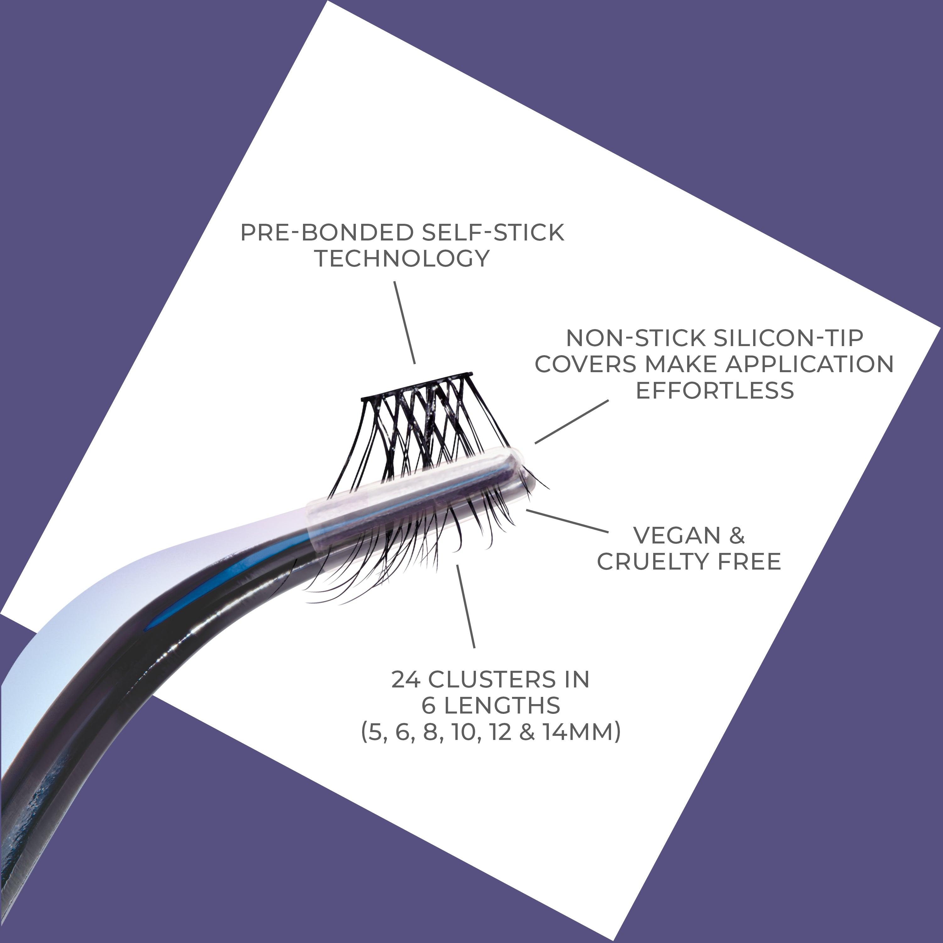 imPRESS Falsies Long Lasting Selbstklebende Wimpern – Demi Edgy