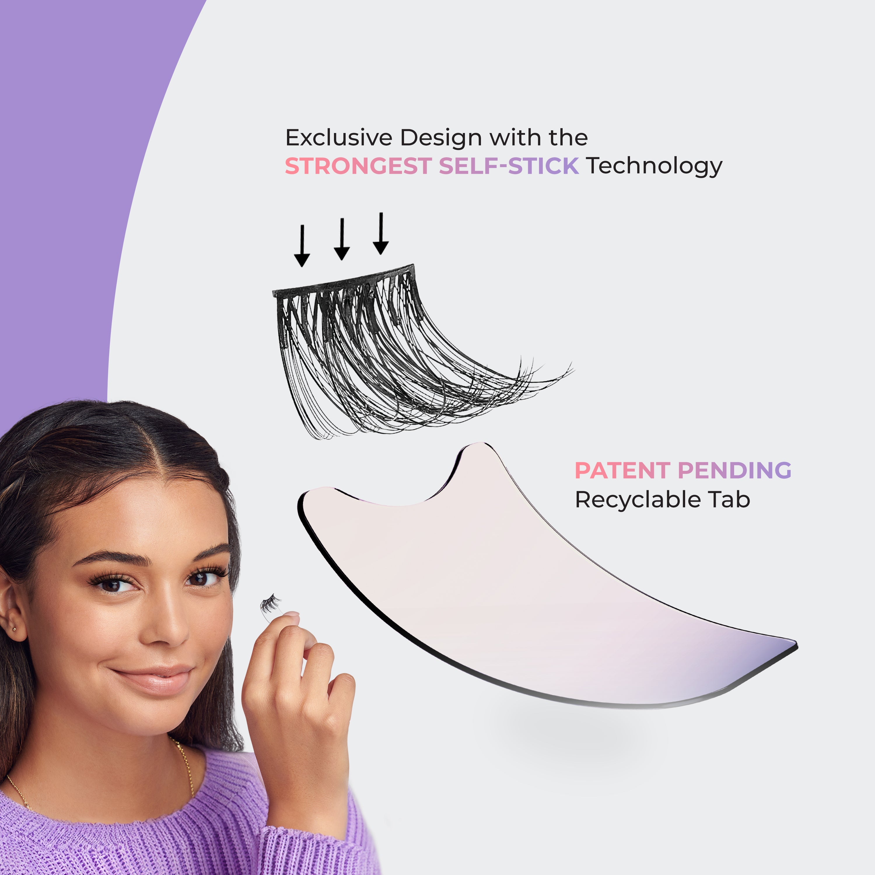 imPRESS Falsies Easy Tab Selbstklebende Wimpern – Authentic Natural