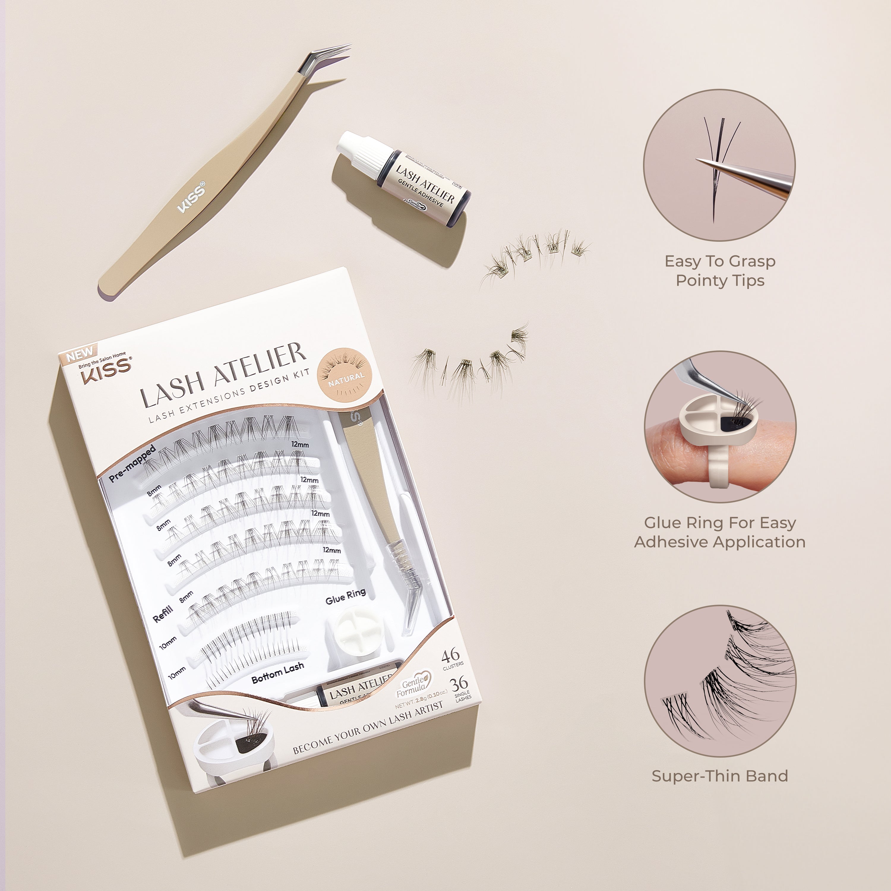 KISS Lash Atelier Individuelle Wimpernverlängerung - Design Kit – Natural