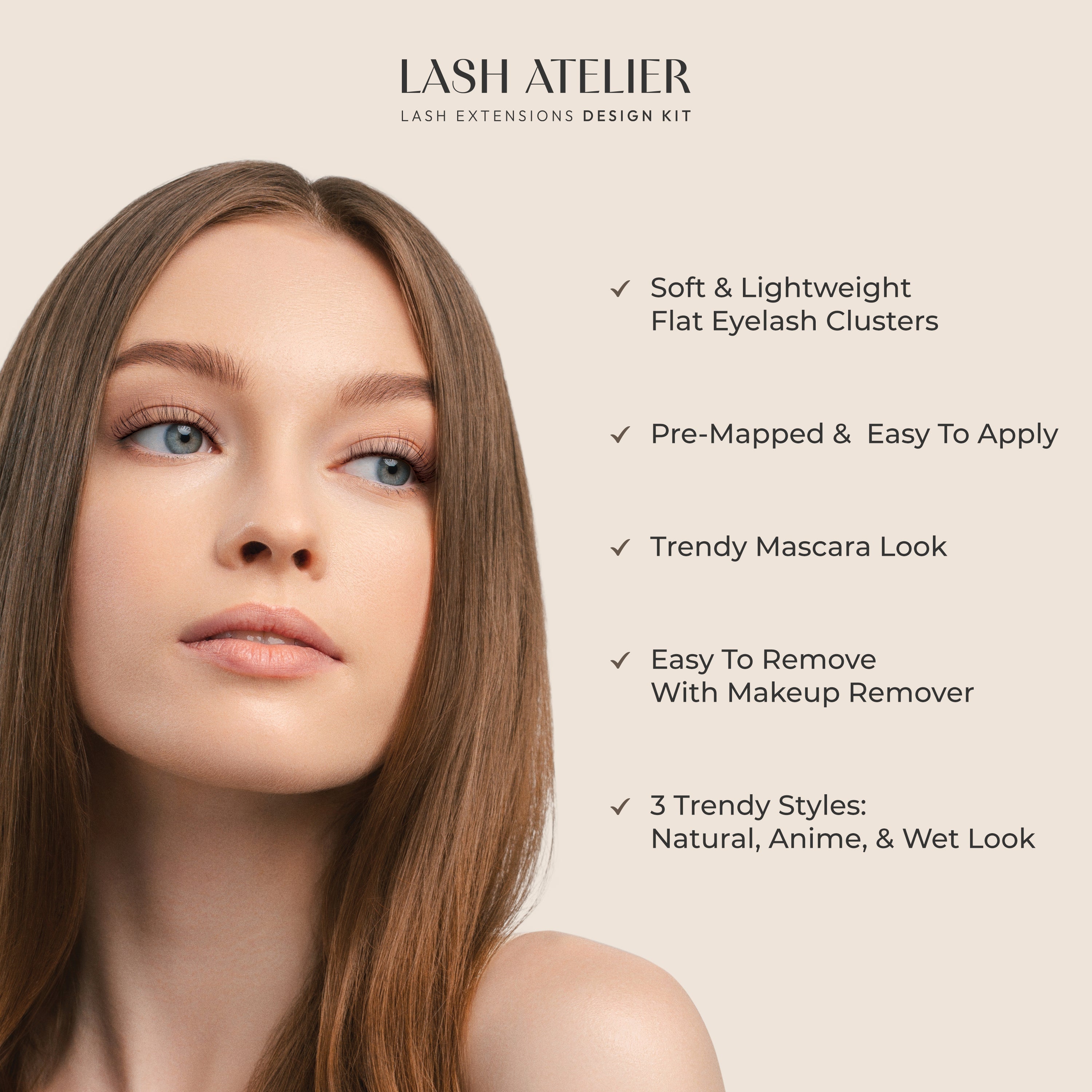 KISS Lash Atelier Individuelle Wimpernverlängerung - Design Kit – Natural