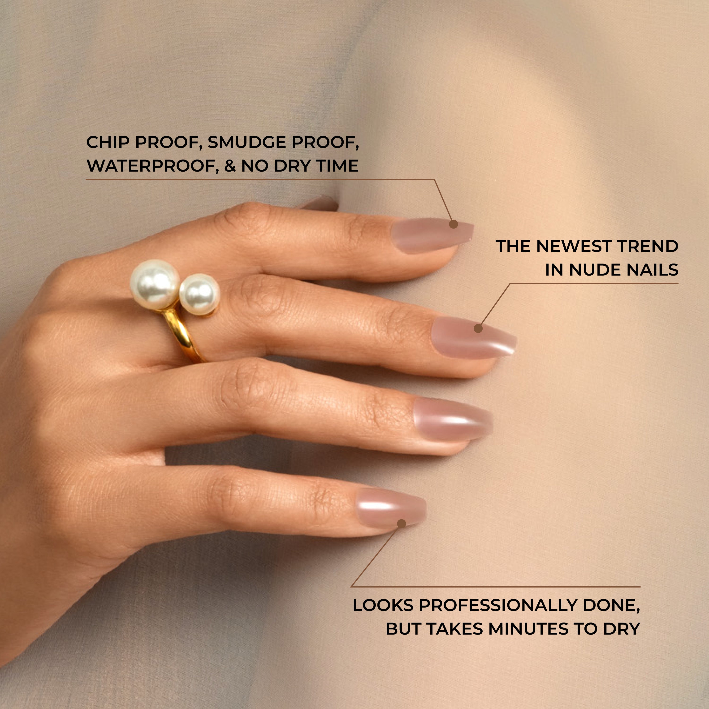 KISS Bare but Better TruNude Press On Nails, Solid Orange, Short Oval, 28 Ct.