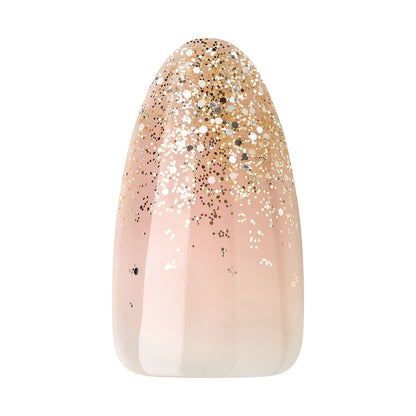 KISS Premium Classy Press On Nails, Pink &amp; White, Medium Length, Almond Shape, 30 Ct.