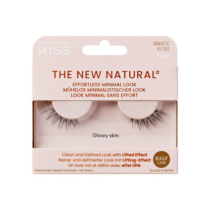 KISS The New Natural, False Eyelashes, Glowy Skin, 12mm, 1 Pair