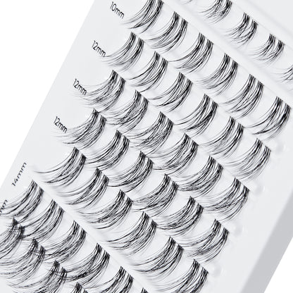 KISS FALSCARA Multipack False Eyelashes Lash Extensions, Soft Wispy, 50 Lash Clusters (Copy)