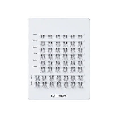 KISS FALSCARA Multipack False Eyelashes Lash Extensions, Soft Wispy, 50 Lash Clusters (Copy)