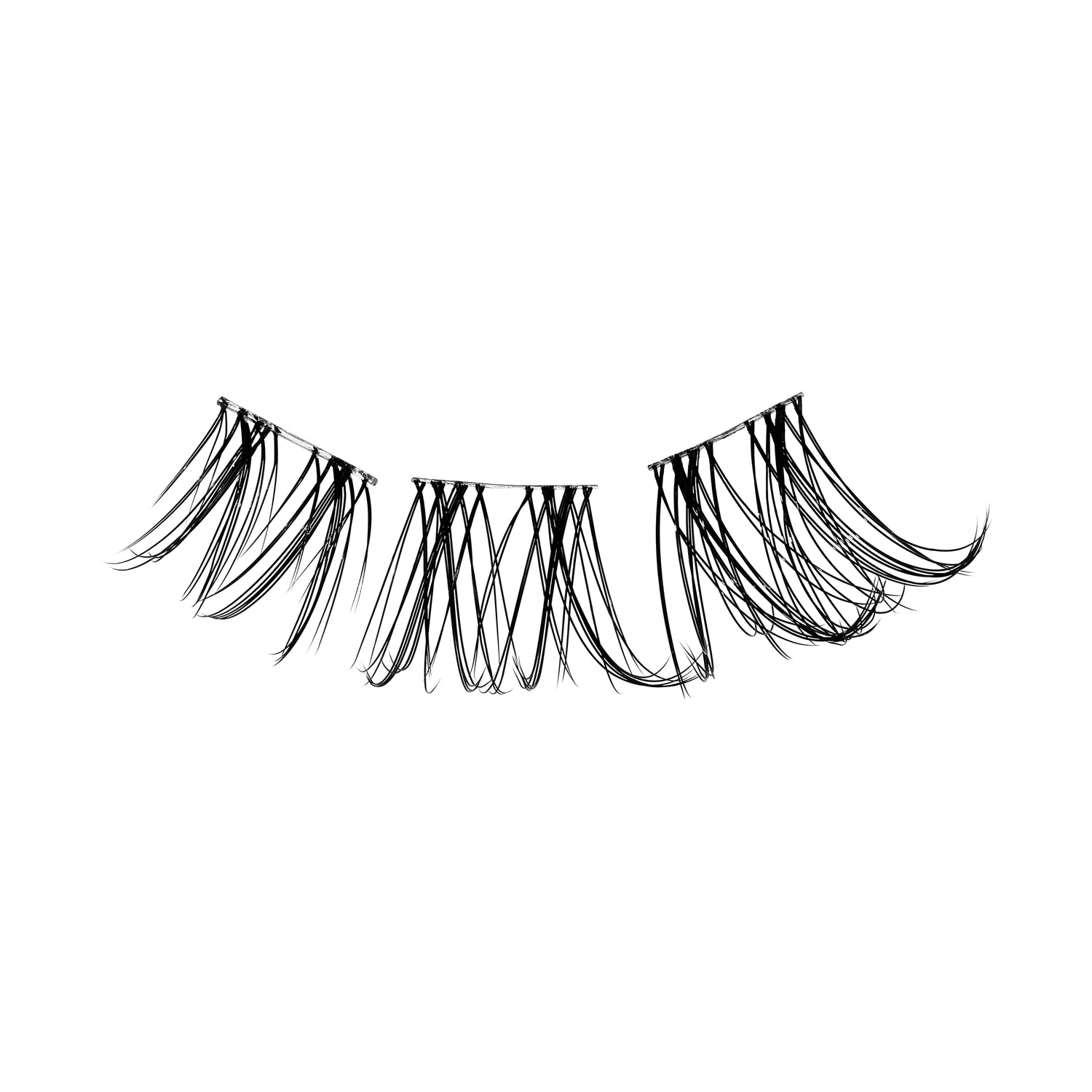 KISS FALSCARA Clear Band Wisps, Wimpernverlängerungs-Set, 36 Wisps