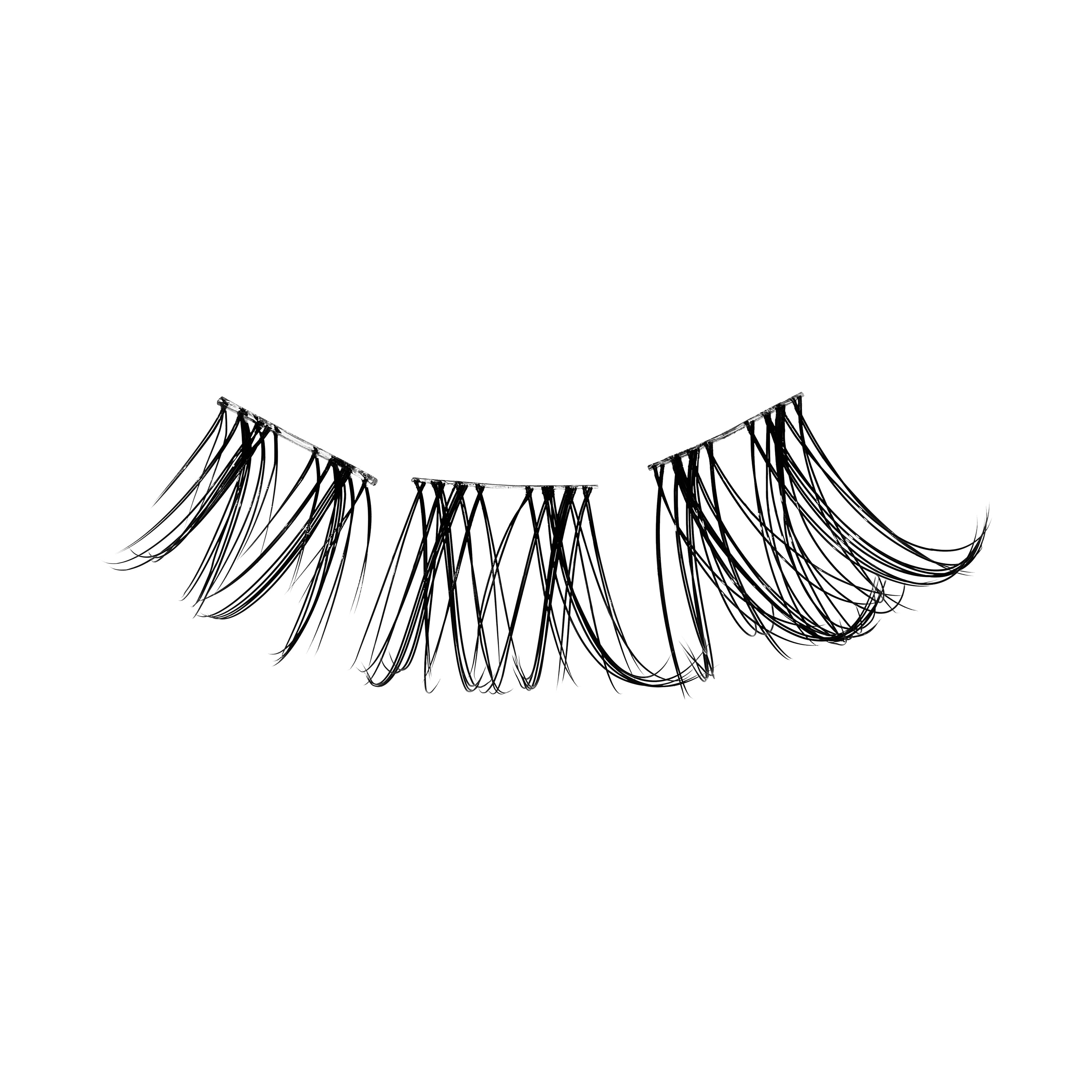 KISS FALSCARA Clear Band Wisps, Wimpernverlängerungs-Set, 36 Wisps