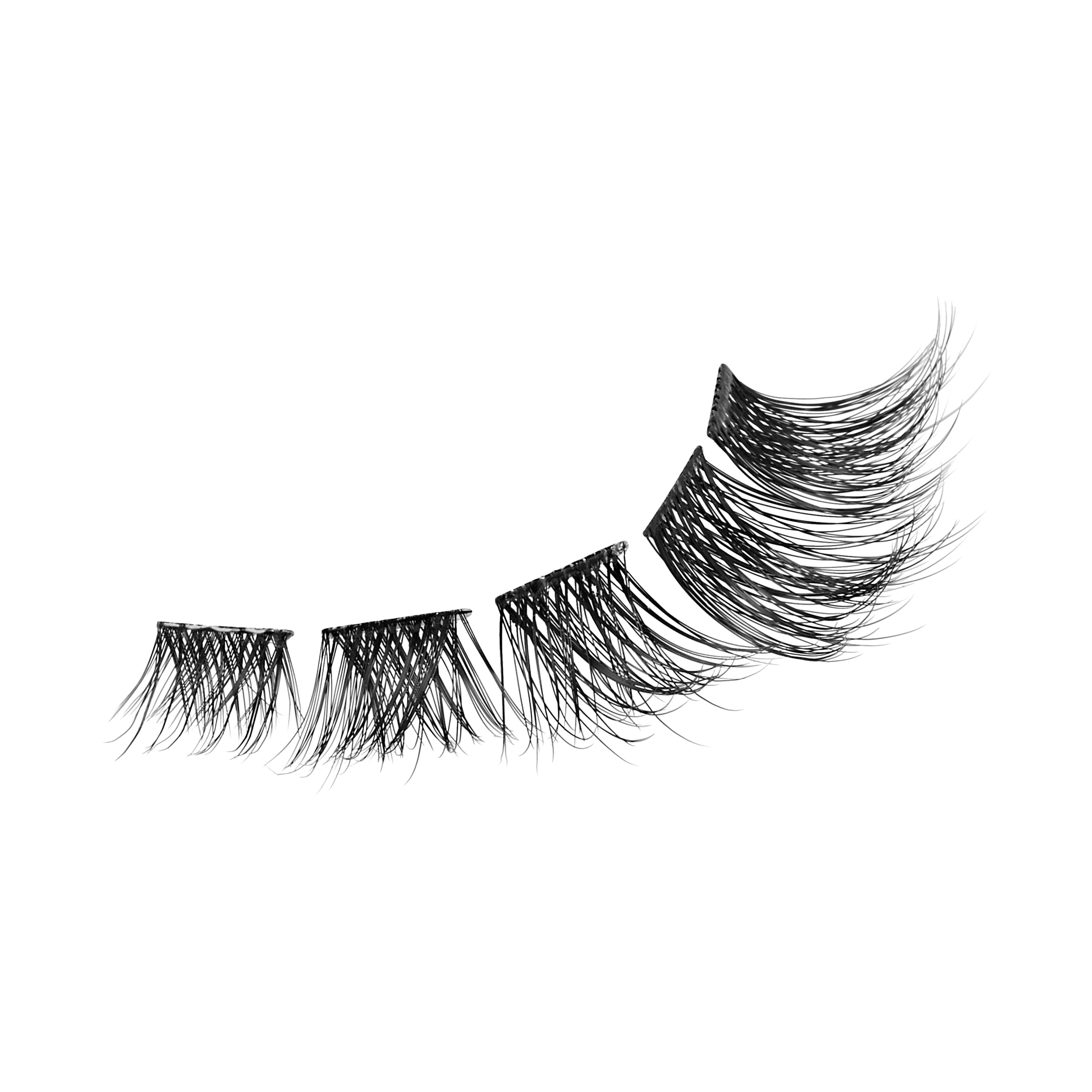 KISS imPRESS Pre-Glued Lash Clusters Kit, Demi Bold, 48 Self Adhesive Eyelashes