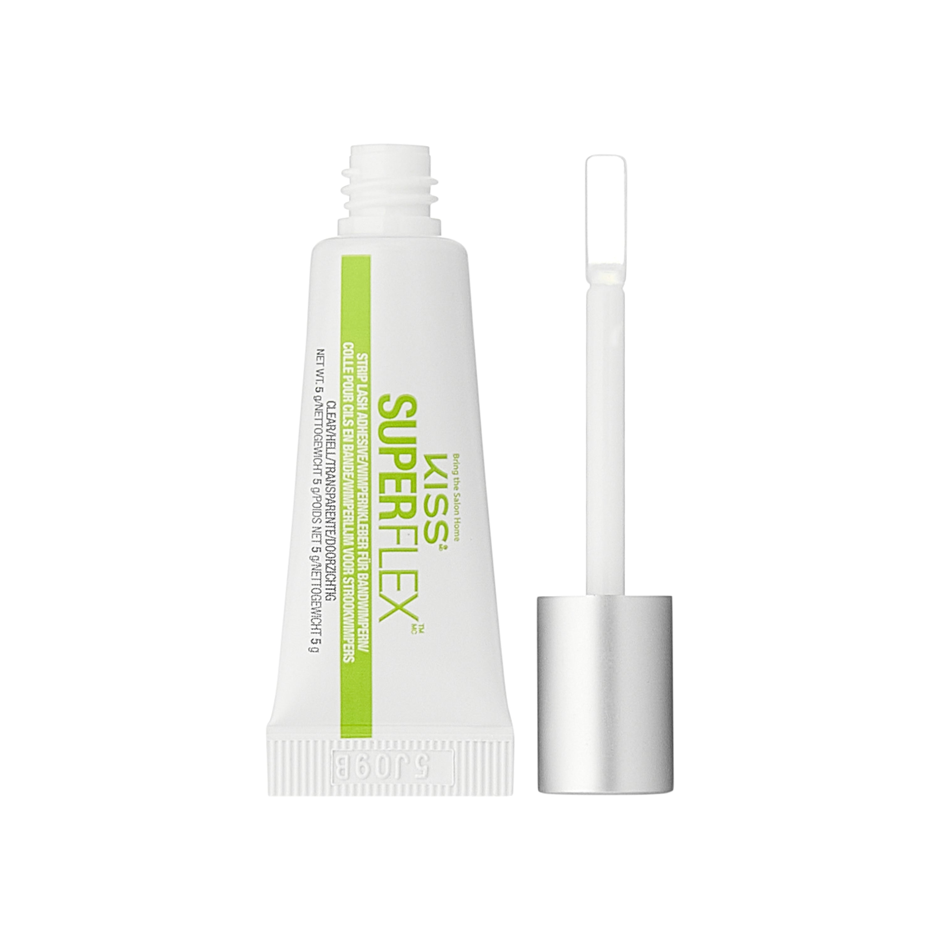 KISS SuperFlex Latex Strip Lash Adhesive, Brush On, Clear, 5g (0.18 oz.)