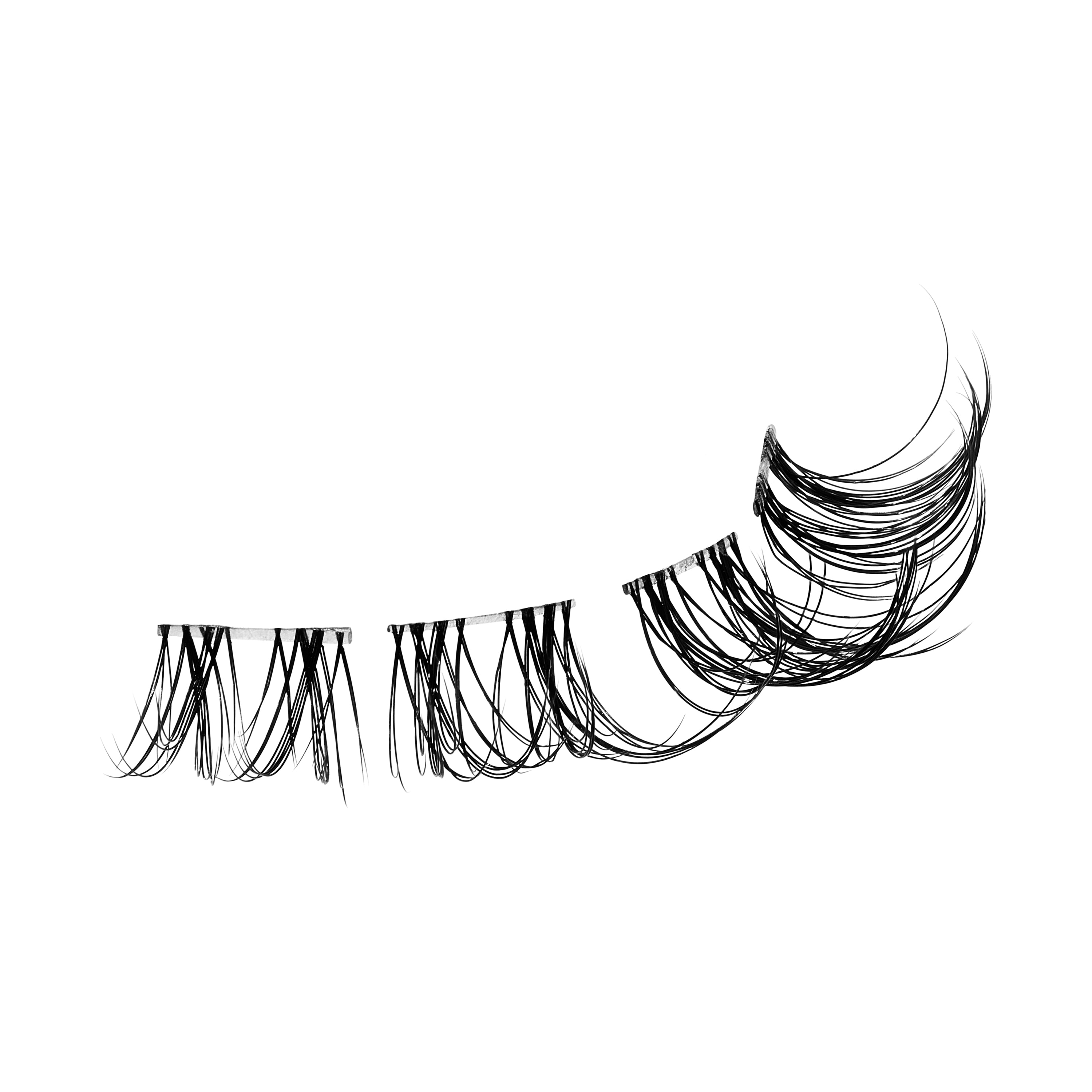 KISS FALSCARA Clear Band Wisps, Wimpernverlängerungs-Set, 36 Wisps