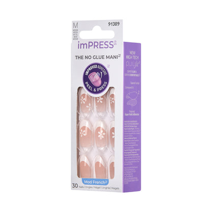 imPRESS Modern French Tip Press On Nails, &