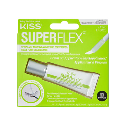 KISS SuperFlex Latex Strip Lash Adhesive, Brush On, Clear, 5g (0.18 oz.)