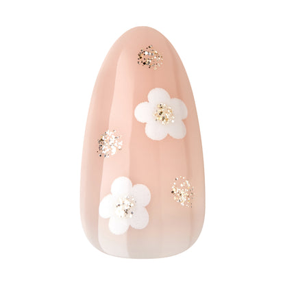 KISS Premium Classy Press On Nails, Pink &amp; White, Medium Length, Almond Shape, 30 Ct.
