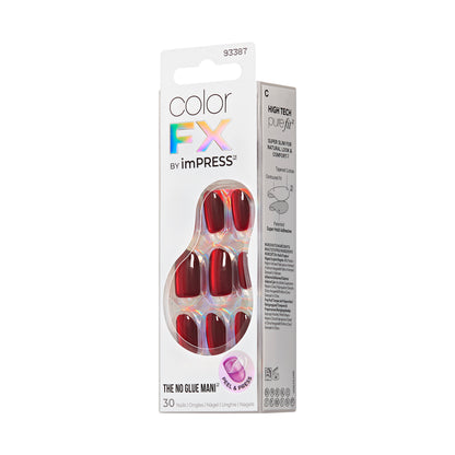 KISS colorFX by imPRESS Press-On-Nägel, „Starry“, Pink, kurz oval, 30 Stück