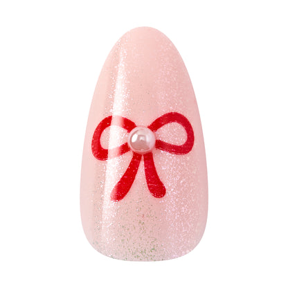 KISS x Marina Hoermanseder Press On Nails, ‘The Runway’, Pink, Medium Almond, 28 Count