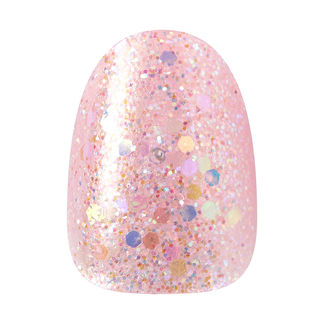 KISS x Marina Hoermanseder Press On Nails, ‘Leather’, Pink, Short Round, 28 Count