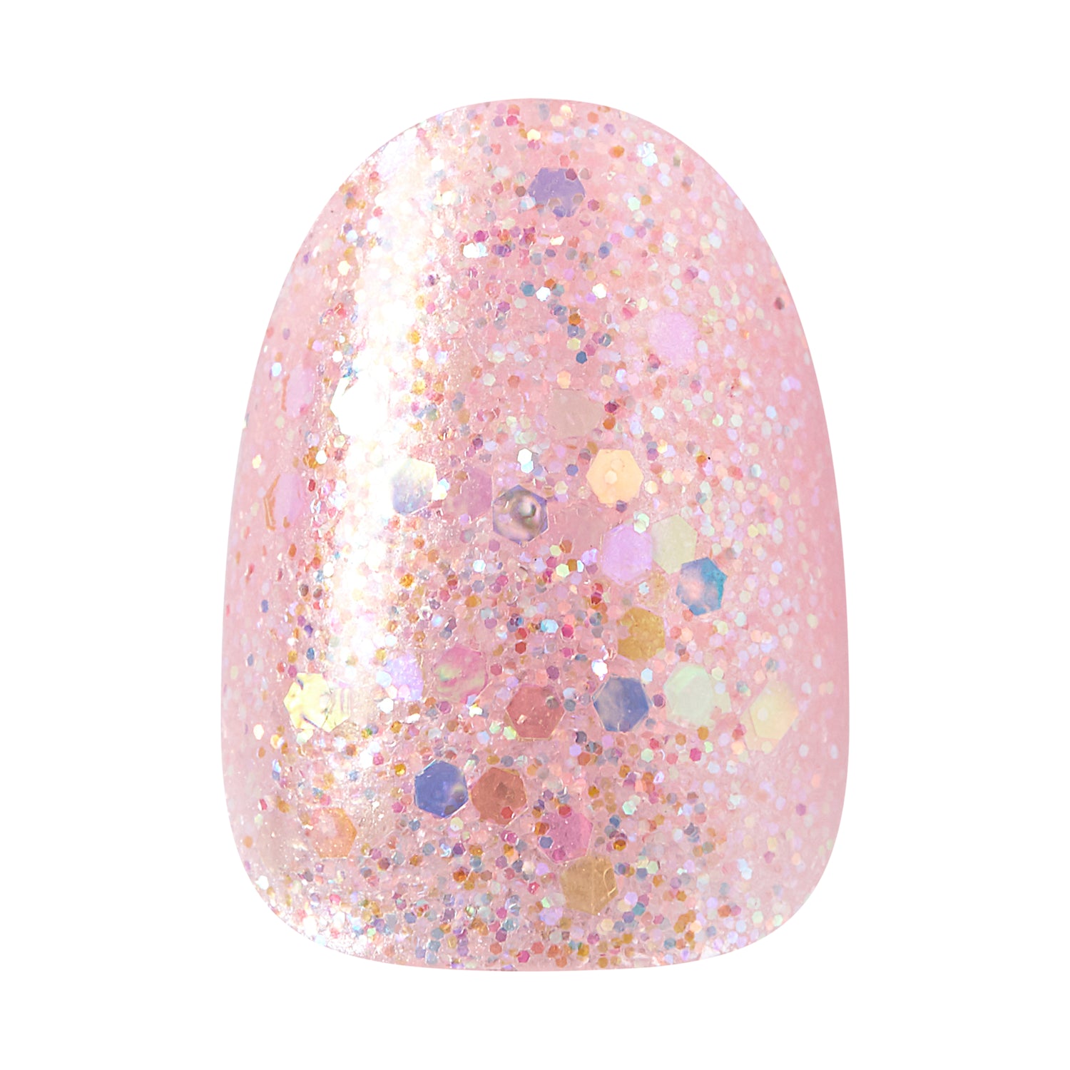 KISS x Marina Hoermanseder Press On Nails, ‘Leather’, Pink, Short Round, 28 Count