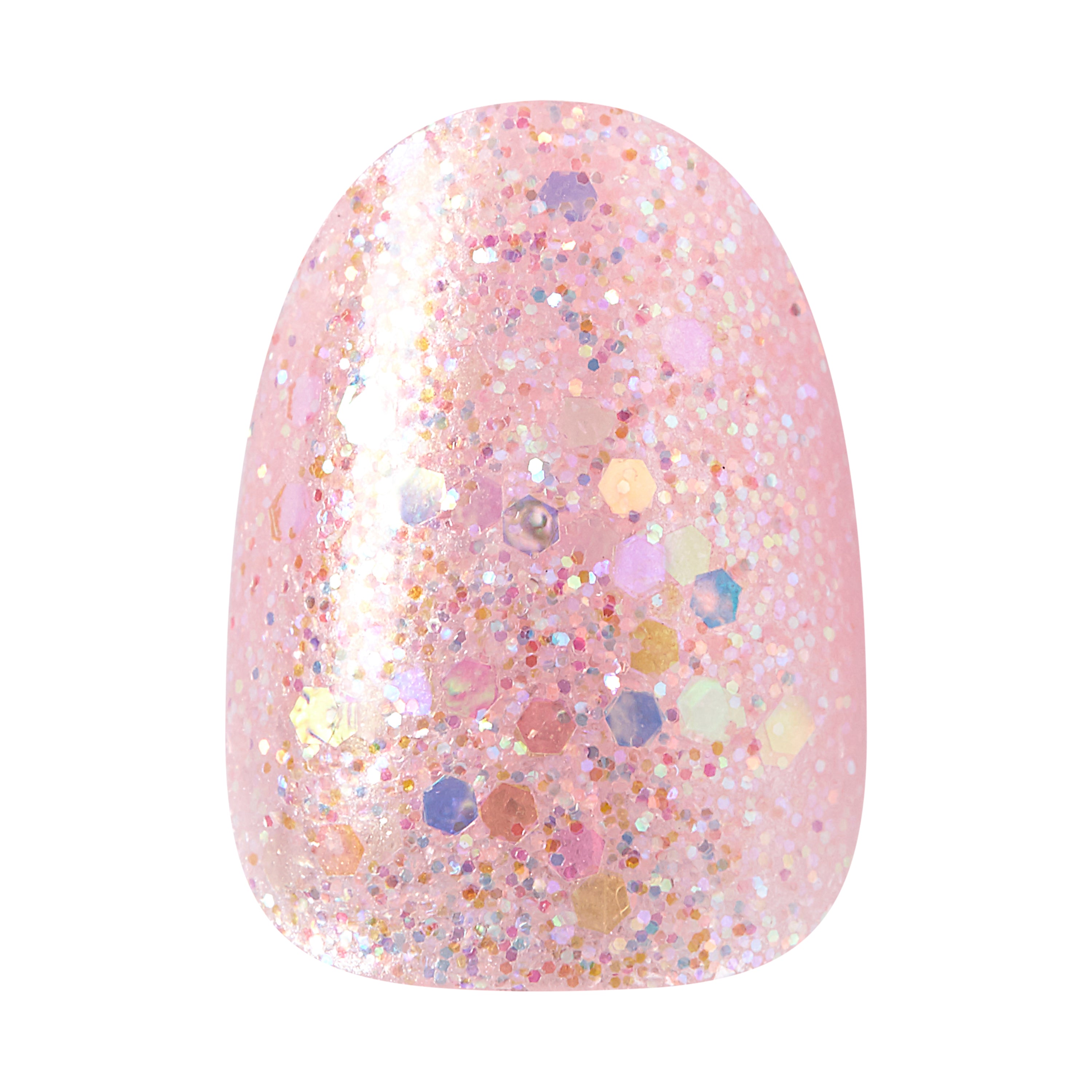 KISS x Marina Hoermanseder Press On Nails, ‘Leather’, Pink, Short Round, 28 Count