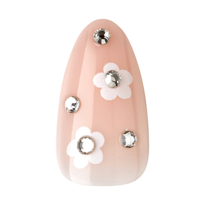 KISS Premium Classy Press On Nails, Pink &amp; White, Medium Length, Almond Shape, 30 Ct.