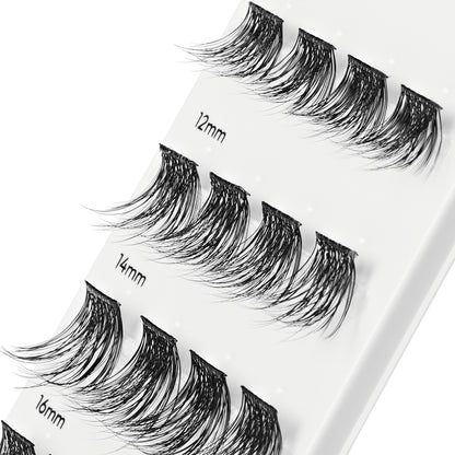 KISS imPRESS Pre-Glued Lash Clusters Kit, Demi Bold, 48 Self Adhesive Eyelashes