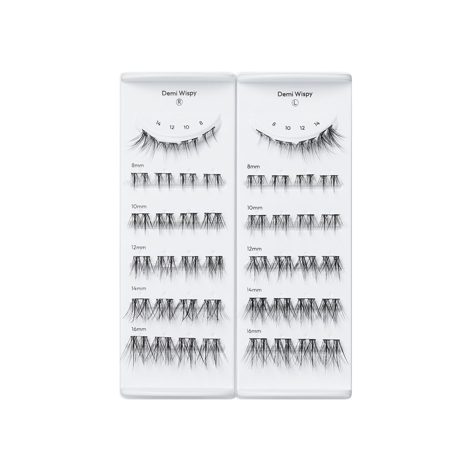 Kiss Impress Long Lasting Pre-Glued Lash Clusters Kit, Demi Wispy, 48 Self Adhesive Eyelashes (Copy)