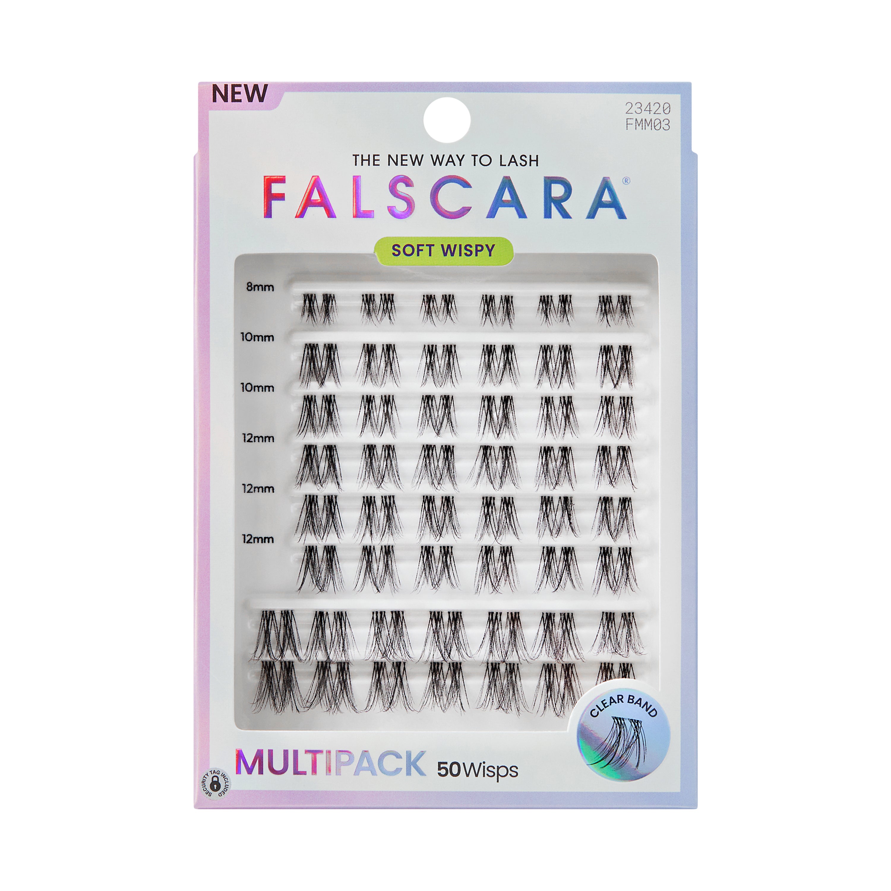 KISS FALSCARA Multipack False Eyelashes Lash Extensions, Soft Wispy, 50 Lash Clusters (Copy)
