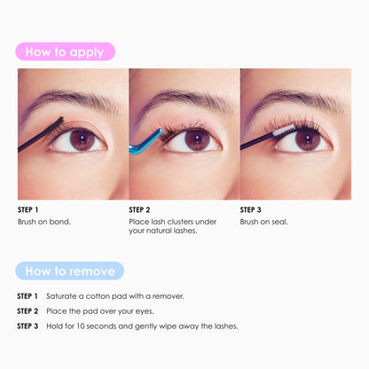 KISS FALSCARA Multipack False Eyelashes Lash Extensions, Soft Wispy, 50 Lash Clusters (Copy)